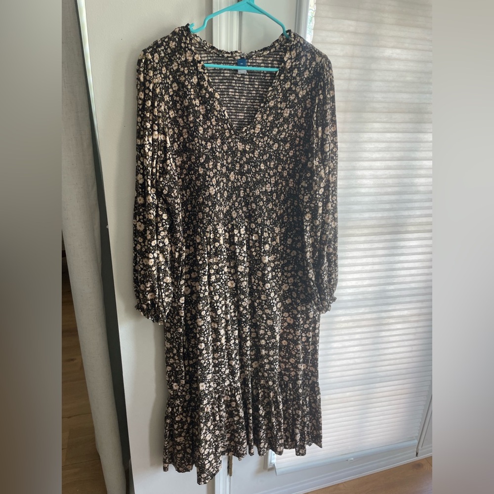 Old Navy Floral Smocked Midi Dress XXL